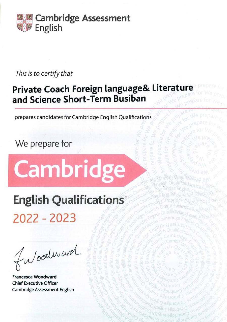 Cambridge English 備考中心認證 2022-2023 科恩美語